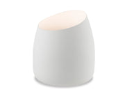 Metal white curved uplight 