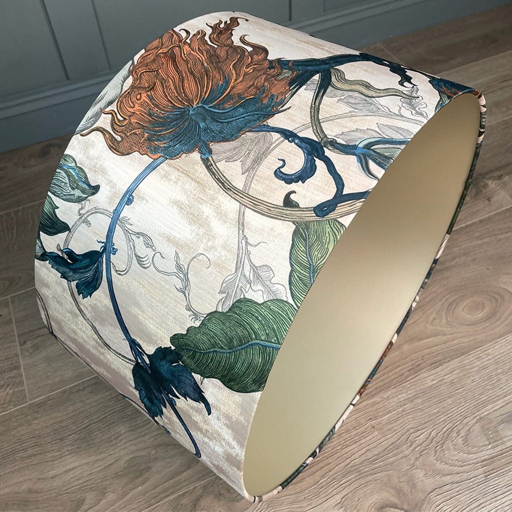 Timorous Beasties Epic Botanic Drum Shade with Champagne Lining