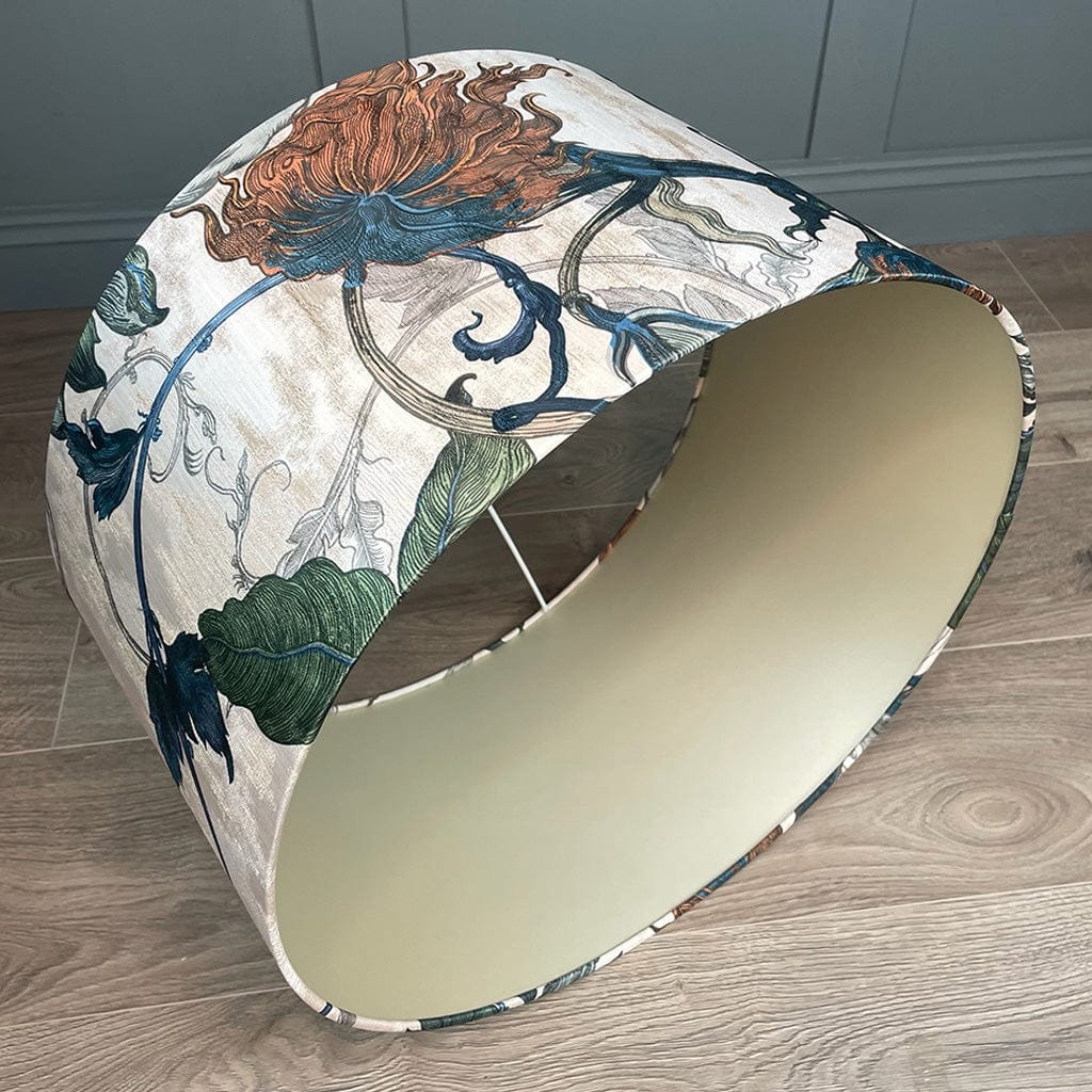 Timorous Beasties Epic Botanic Drum Shade with Champagne Lining