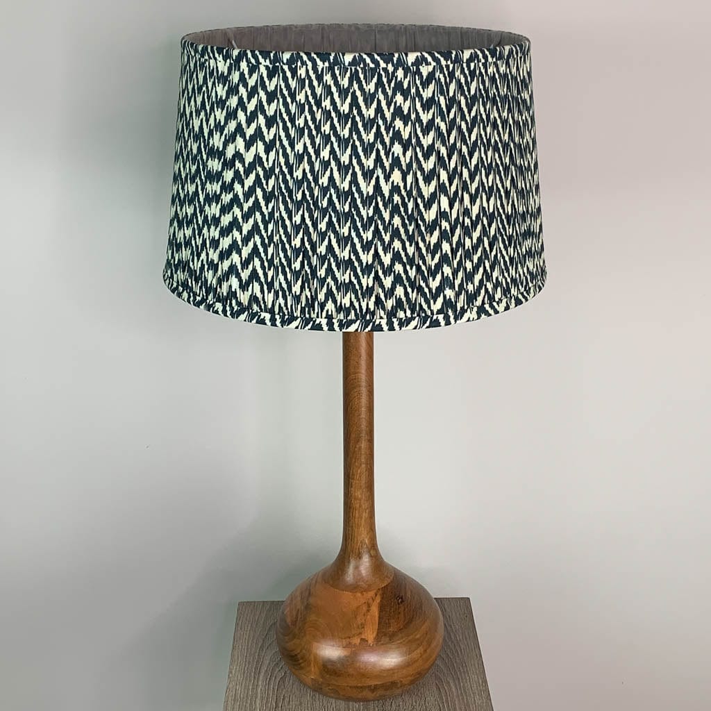 Toma Oiled Wood Tall Neck Table Lamp with Choice of Shade