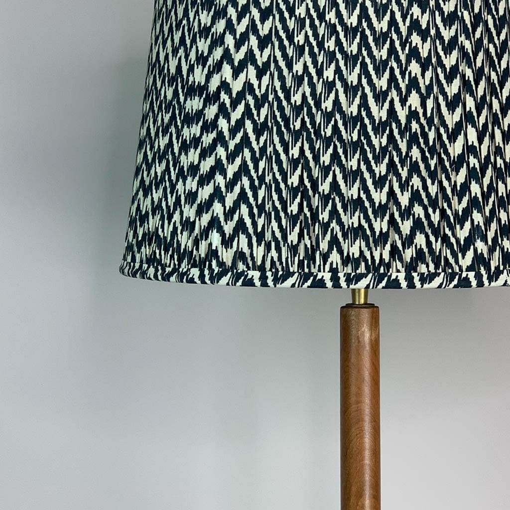 Toma Oiled Wood Tall Neck Table Lamp with Choice of Shade