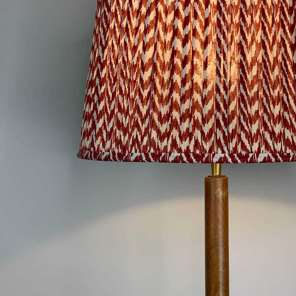 Toma Oiled Wood Tall Neck Table Lamp with Choice of Shade