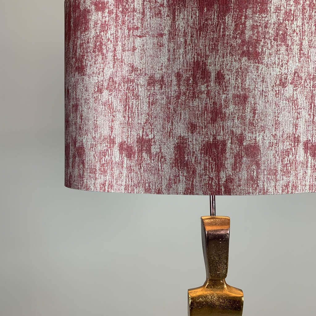 Totem Nickel & Champagne Floor Lamp with Rocke Bespoke Shade