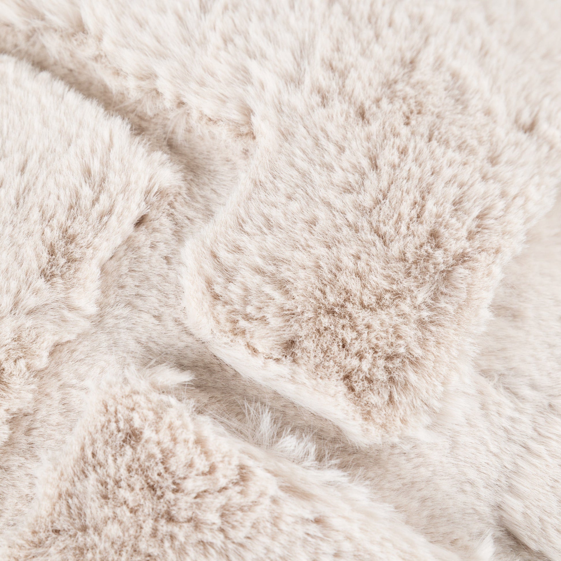 Close-up of beige fur texture