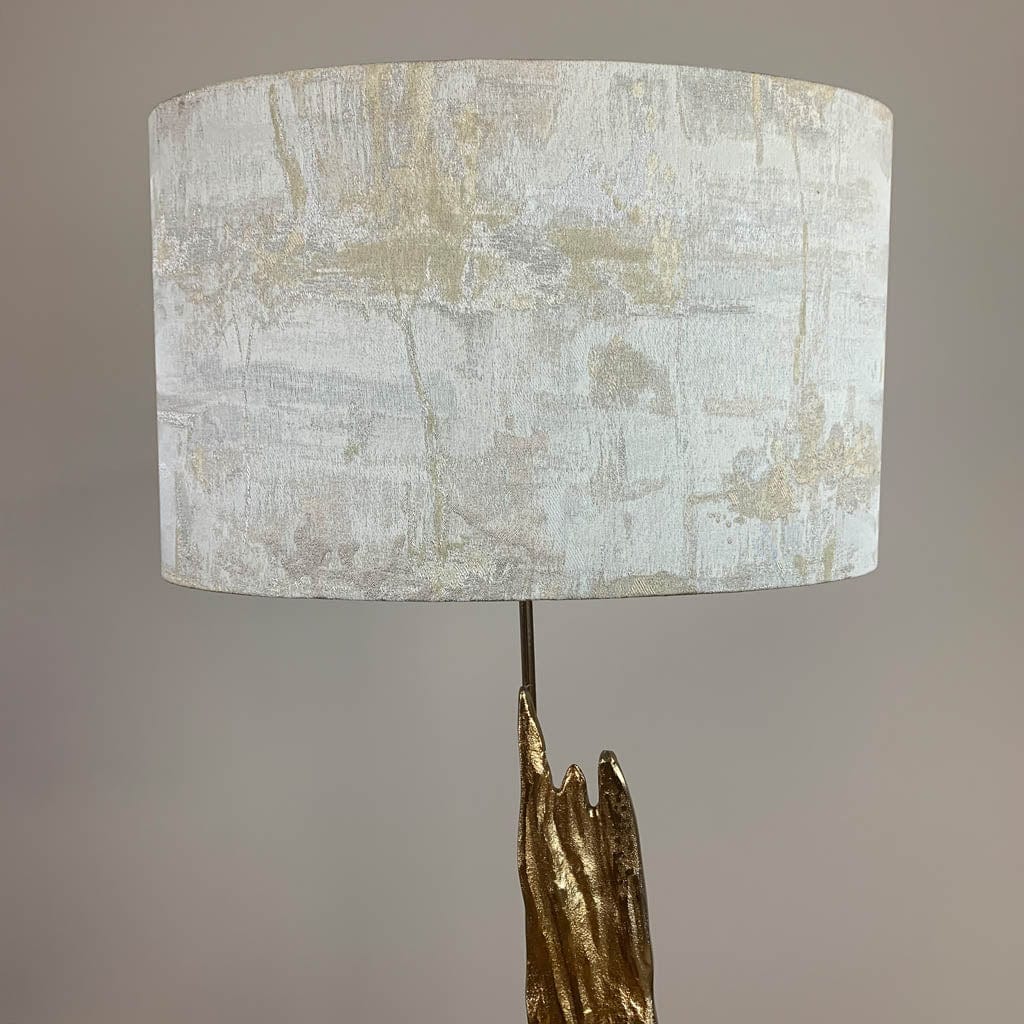 Trident Gold Floor Lamp with Hazel 1 Oval Shade