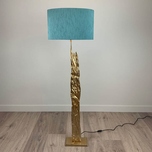 Gold Trident Large Floor Lamp with Choice of Shade