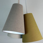 Troika Triple Pendant Shades in Saxon Linen