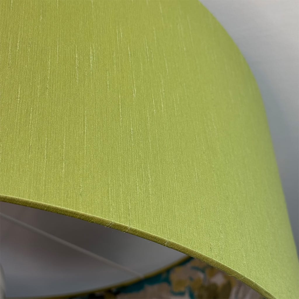 Lingdale Teal Lined Pendant Shade with Tussah Veridian