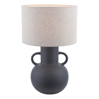 Urn Black Table Lamp with Shade