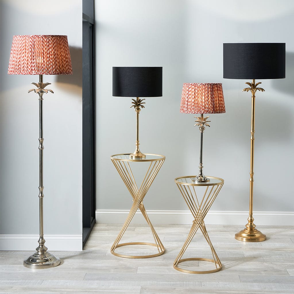 Shiny Gold Palm Tree Stick Table Lamp