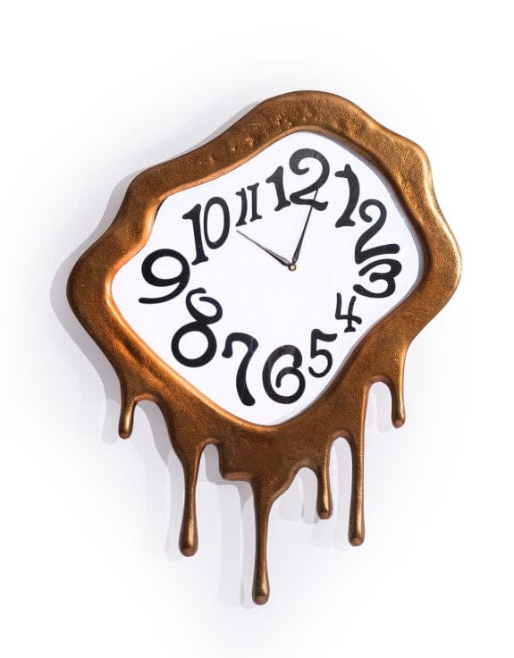 Gold Drip Wall Clock