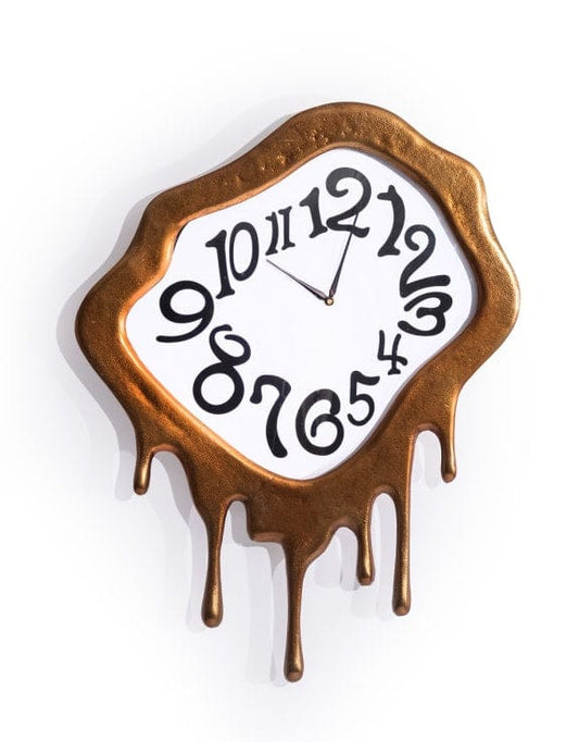 Gold Drip Wall Clock