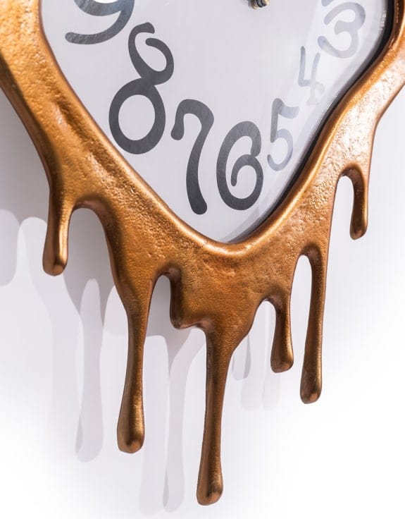 Gold Drip Wall Clock