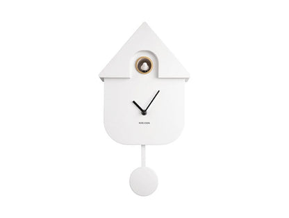 Wall Clock Modern Cuckoo ABS White