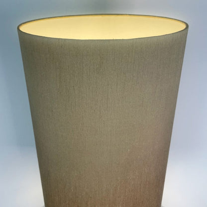 White Wood Effect Floor Lamp with Tussah Bronze Shade