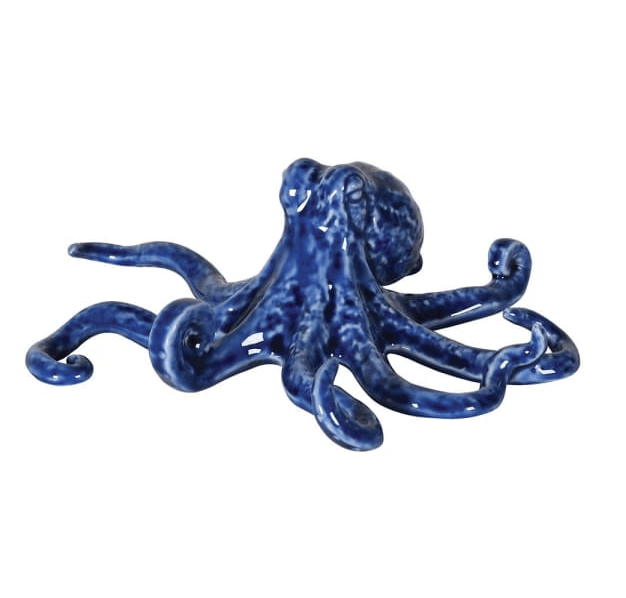 Octopus Ornament Ocean Blue Ceramic