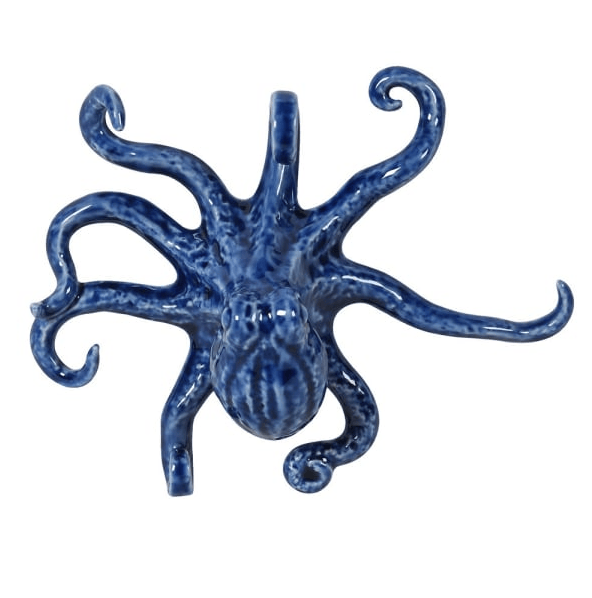 Octopus Ornament Ocean Blue Ceramic
