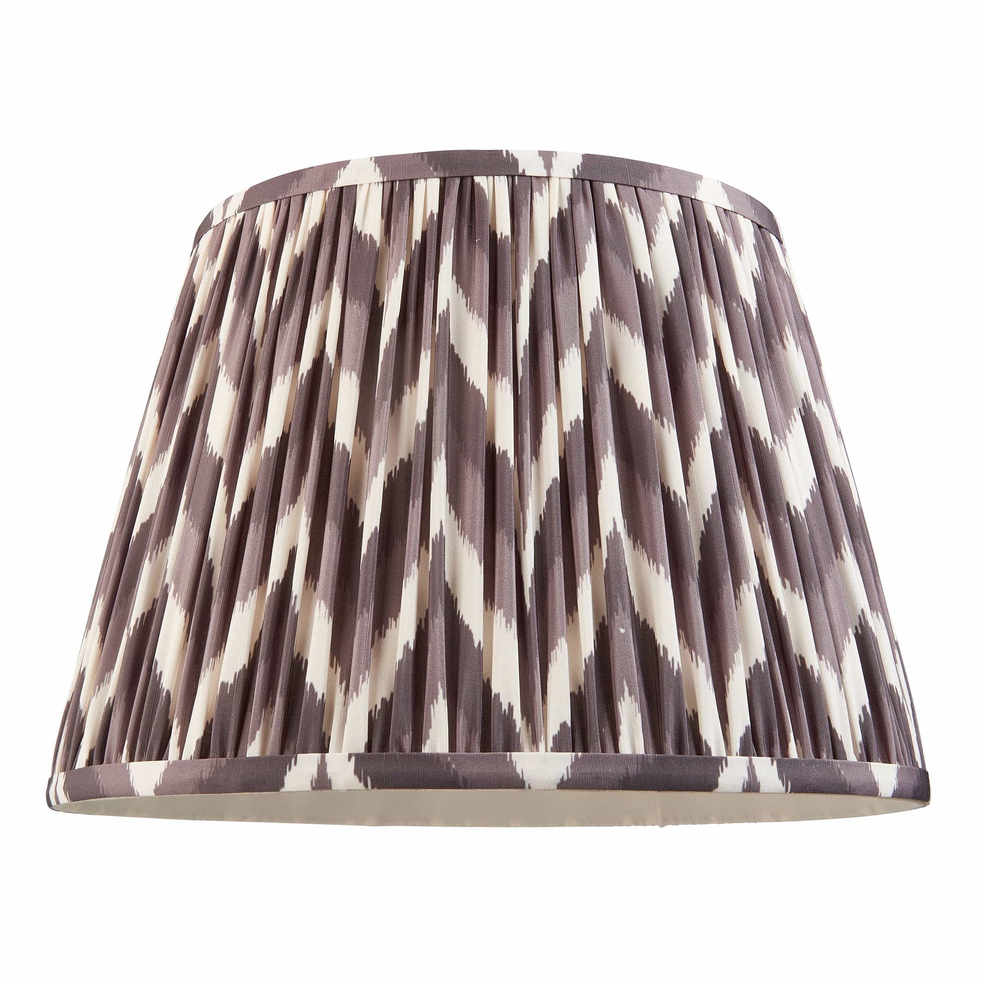Patterned lampshade on a white background