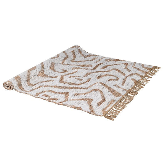 Abstract Chenille Jute Rug