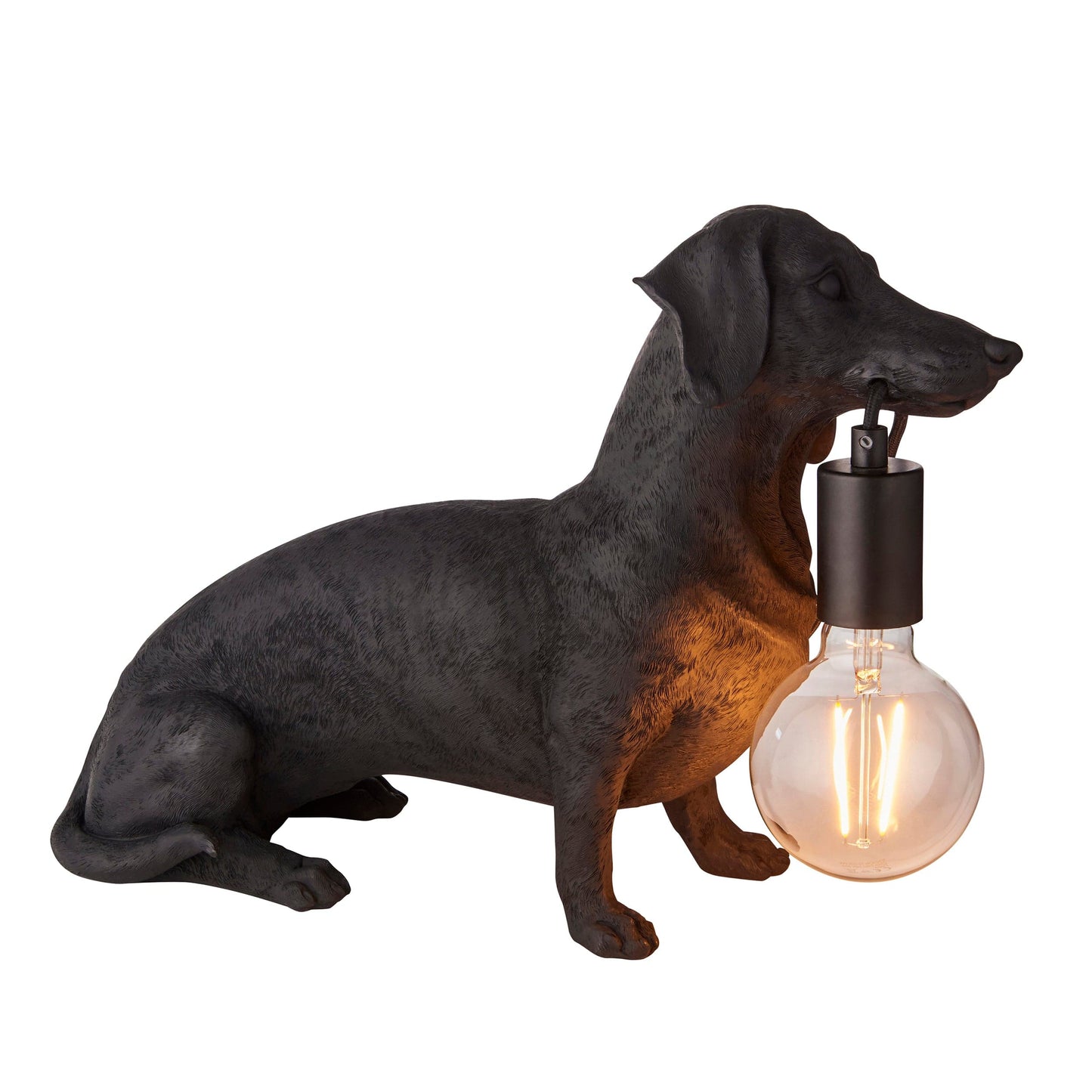 Dexter Matt Black Dachshund Table Light