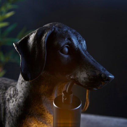 Dexter Matt Black Dachshund Table Light