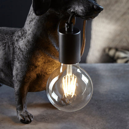 Dexter Matt Black Dachshund Table Light