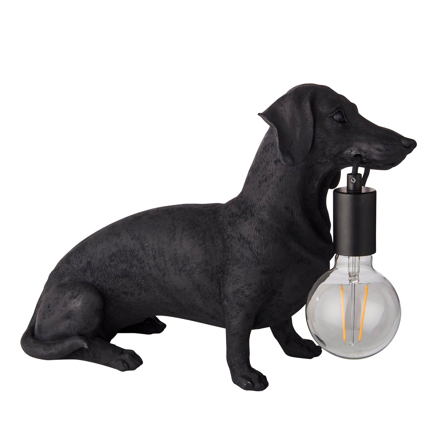 Dexter Matt Black Dachshund Table Light