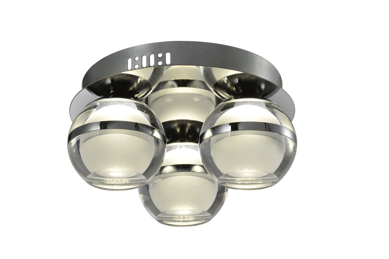 Banda 3 Light LED Round Flush Polished Chrome