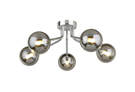 Colmar 5 Light Semi Flush  Polished Chrome