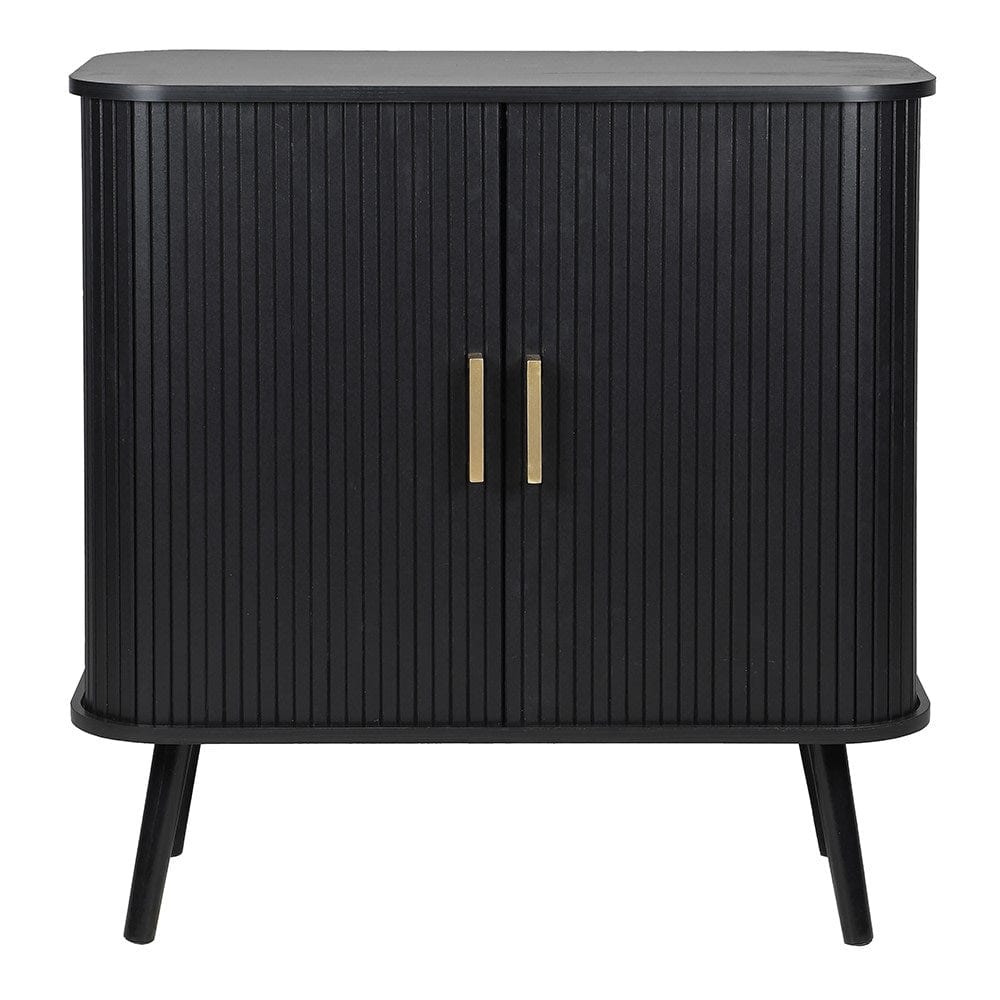 Black Cabinet with Sliding Doors