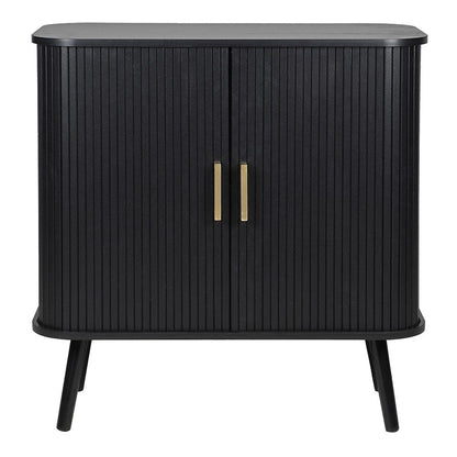 Black Cabinet with Sliding Doors