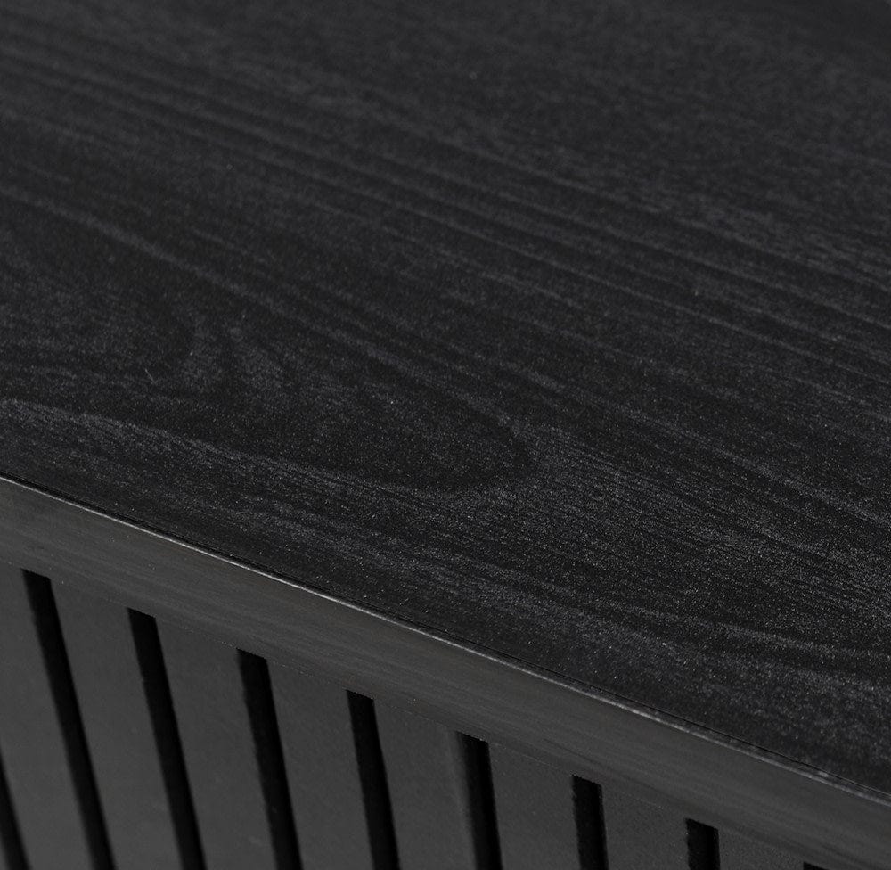 Black Cabinet with Sliding Doors