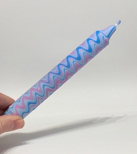 Blue & Purple Wavy Candle