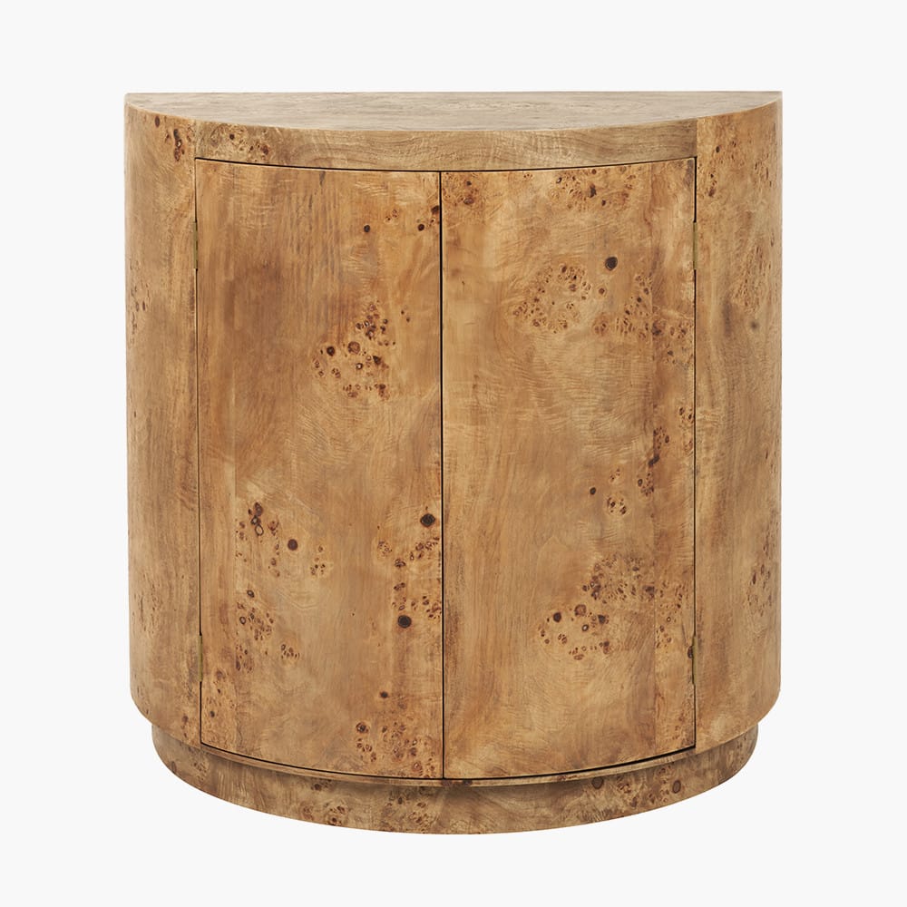 Burr Effect Wooden 2 Door Cabinet