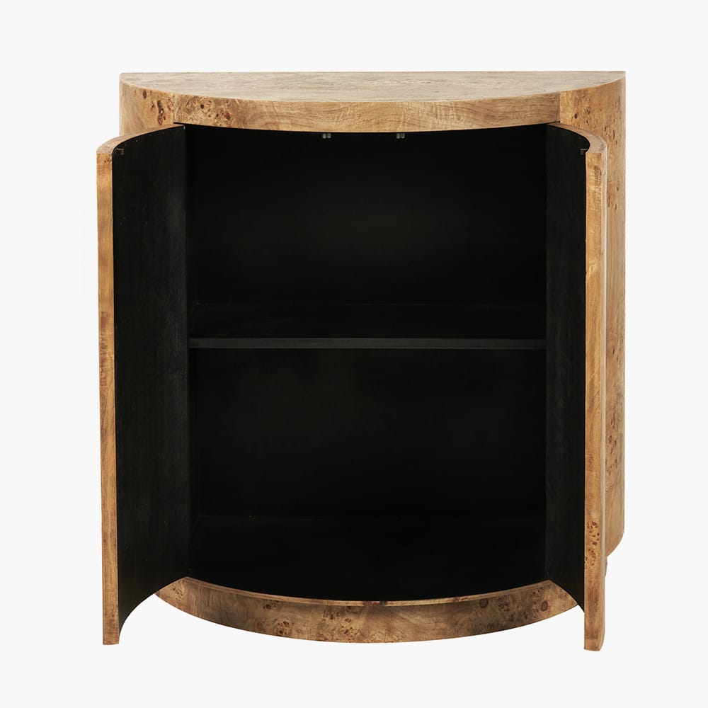 Burr Effect Wooden 2 Door Cabinet