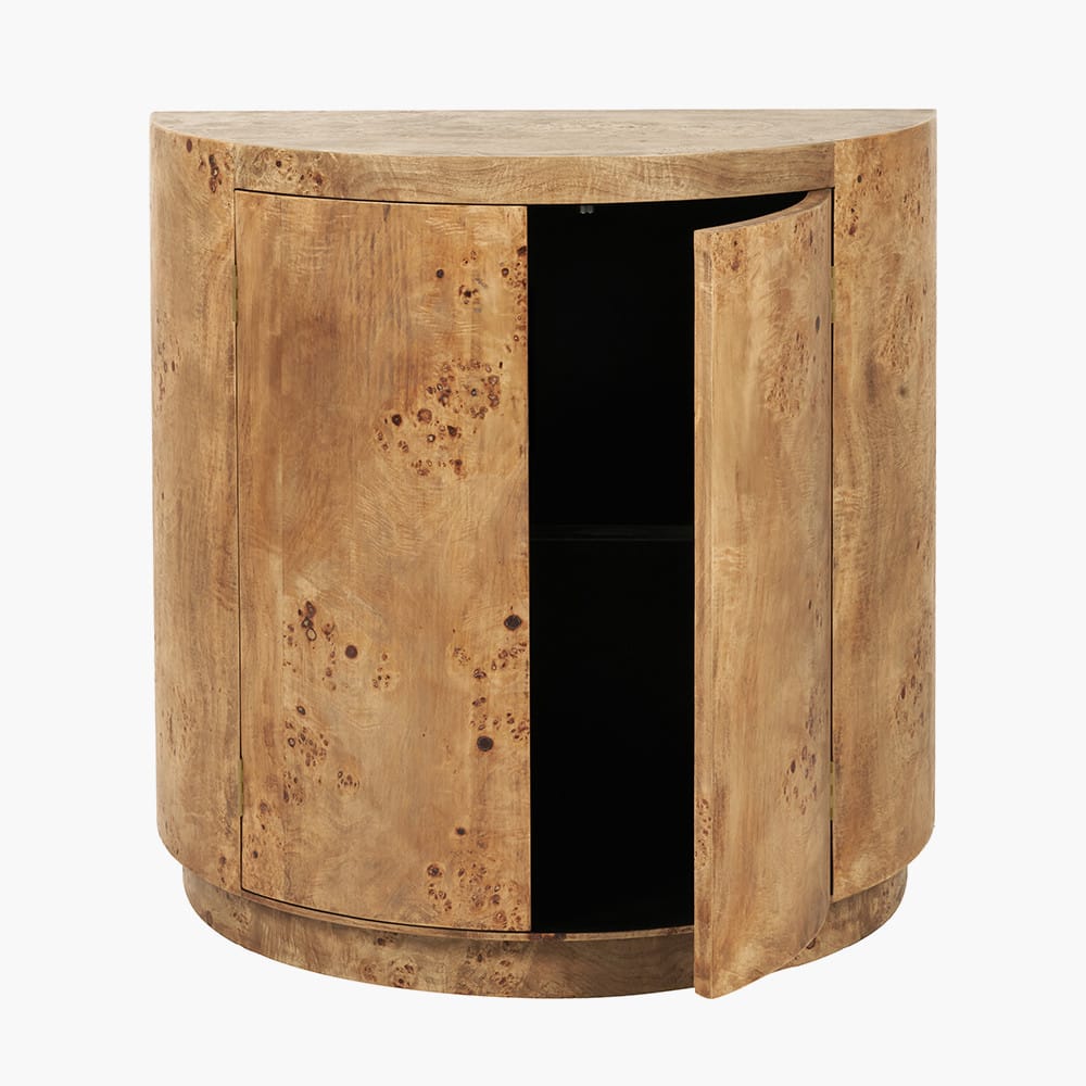 Burr Effect Wooden 2 Door Cabinet