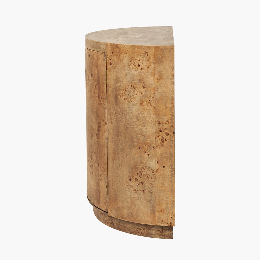 Burr Effect Wooden 2 Door Cabinet