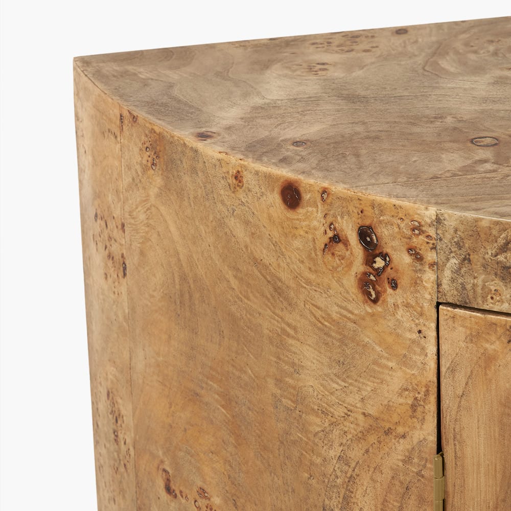 Burr Effect Wooden 2 Door Cabinet