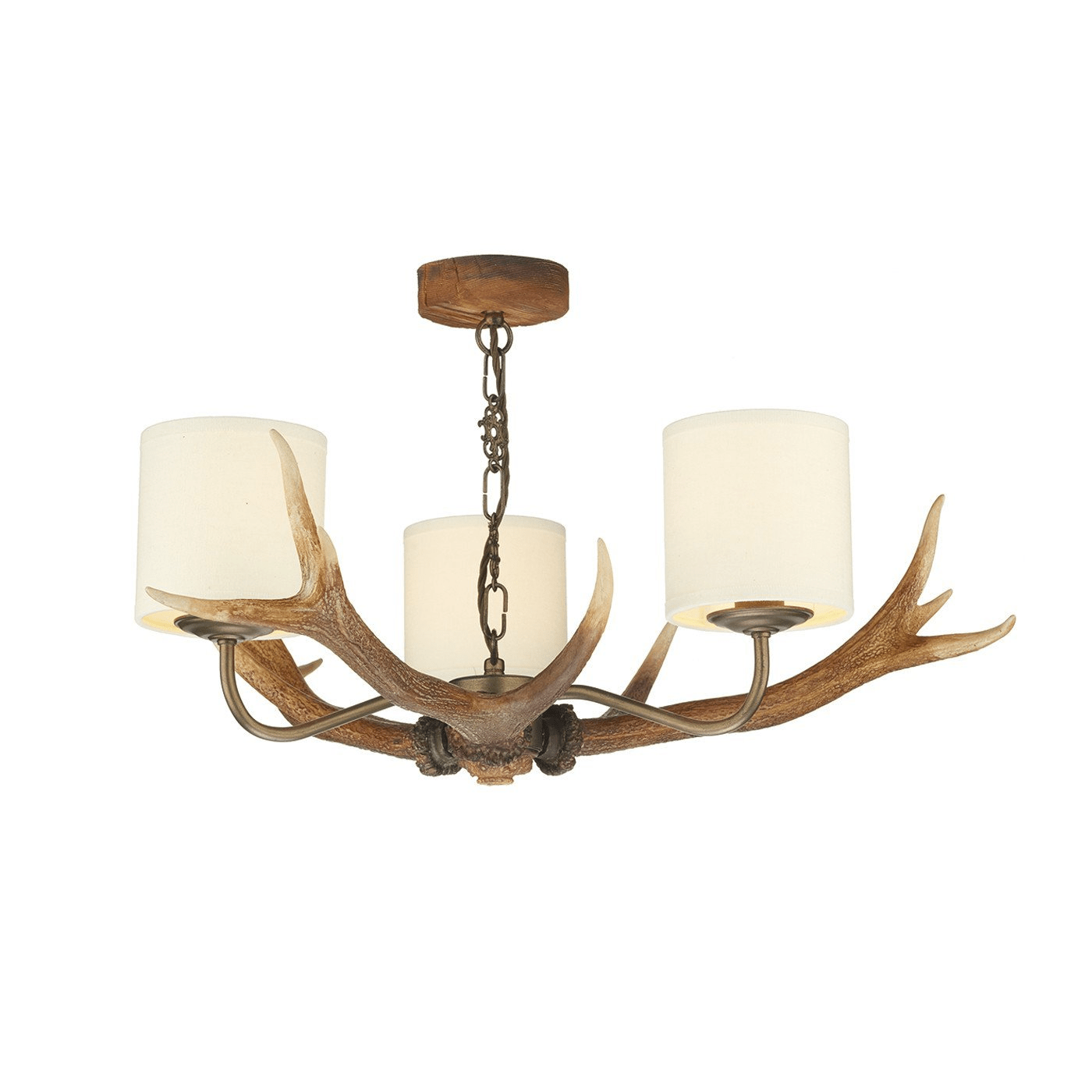 David Hunt Antler 3 Light Pendant complete with Shades