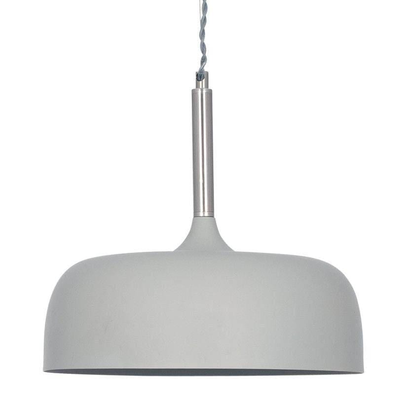 Grey Domed Metal Pendant