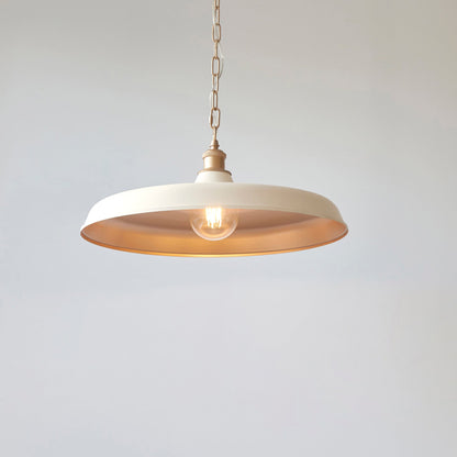 Tromso Matt White & Satin Gold Pendant