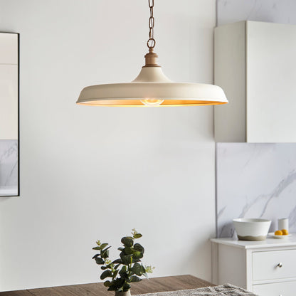 Tromso Matt White & Satin Gold Pendant