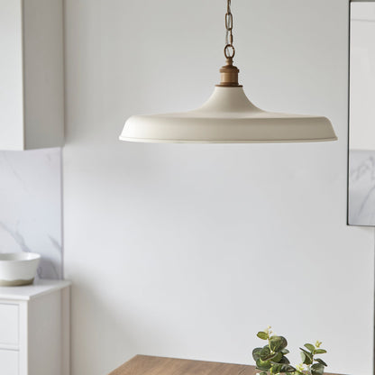 Tromso Matt White & Satin Gold Pendant