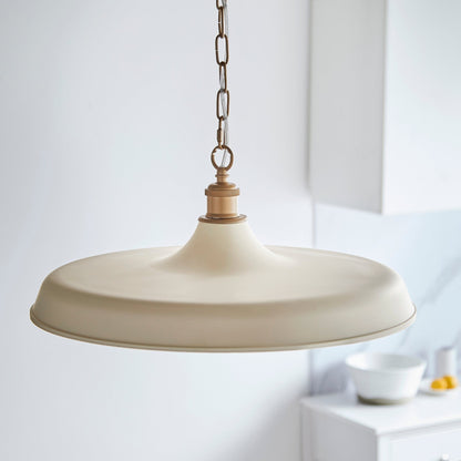 Tromso Matt White & Satin Gold Pendant