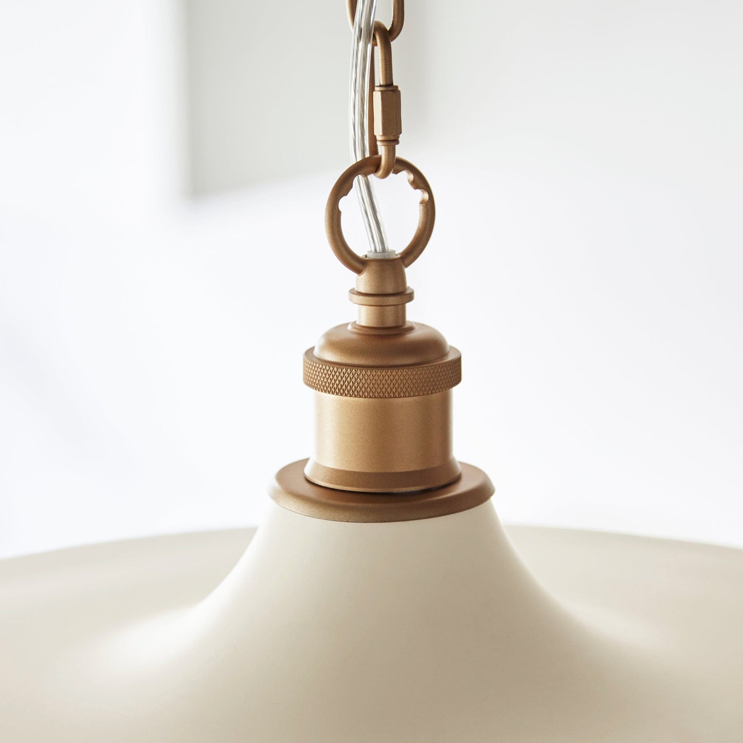 Tromso Matt White & Satin Gold Pendant