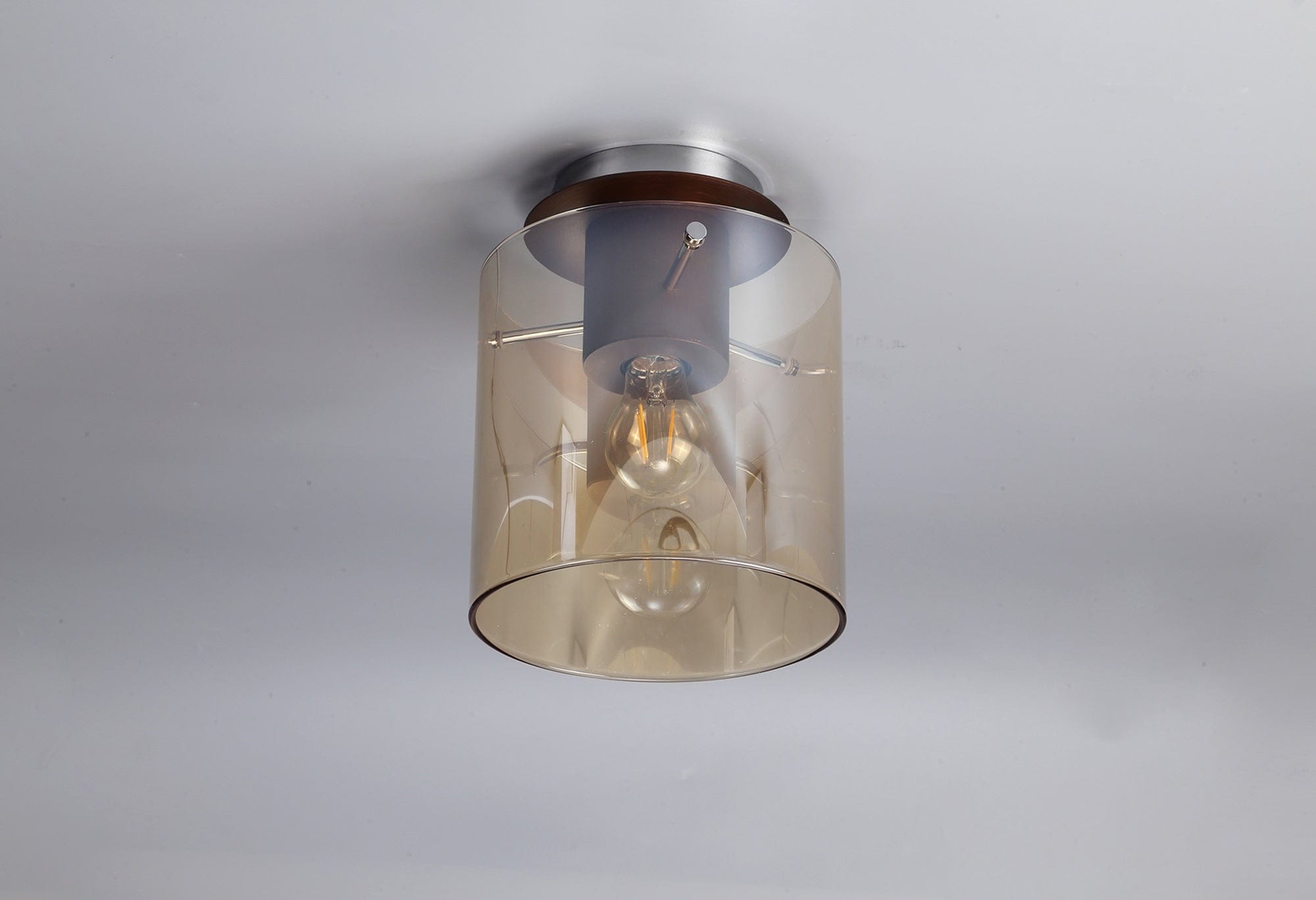 Moonlight Round 1 Light Mocha Flush Ceiling Light