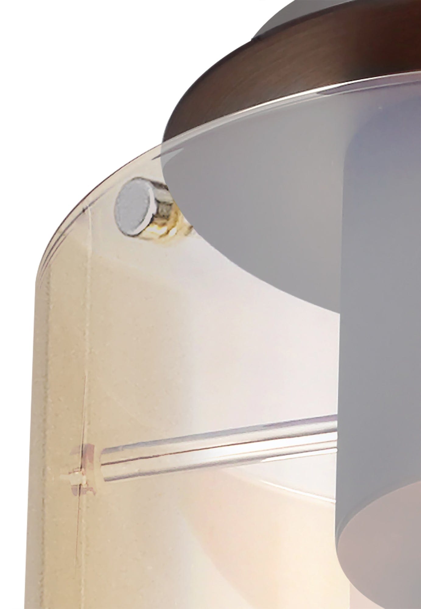 Moonlight Round 1 Light Mocha Flush Ceiling Light