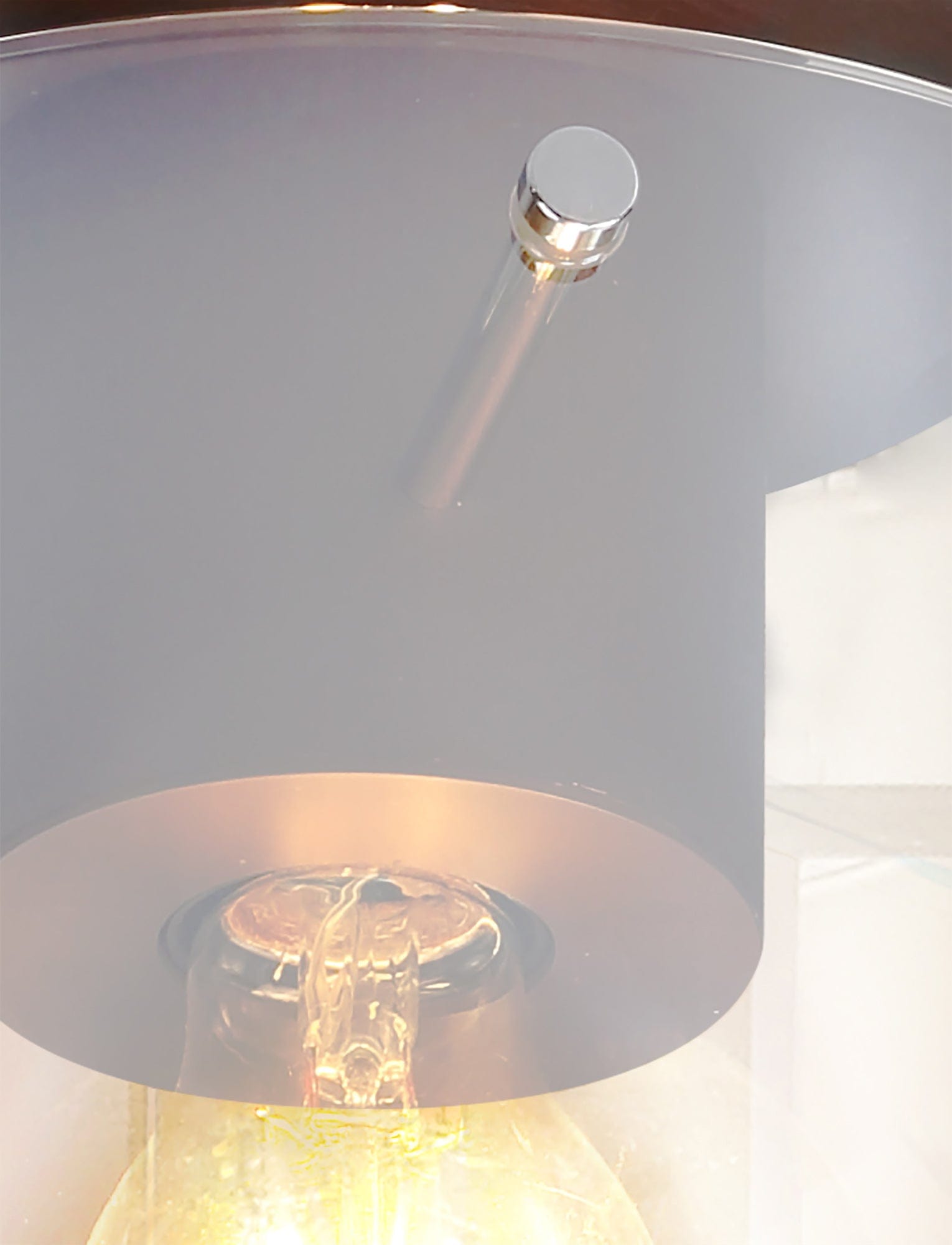 Moonlight Round 1 Light Mocha Flush Ceiling Light