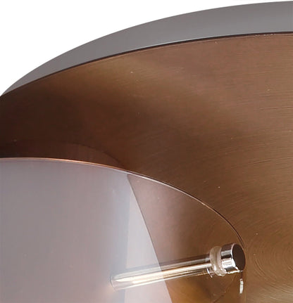 Moonlight Round 3 Light Mocha Flush Ceiling Light