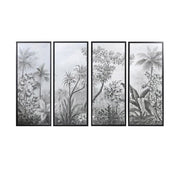 Set of four framed palm print pictures